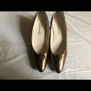 Metallic Bronze Leather shoes